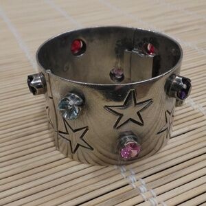 Monumental Signed Francisco Rivera Taxco Multi Gem Set Galaxy Bracelet